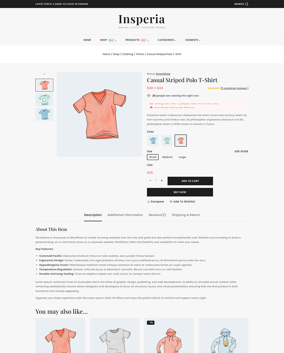 Insperia - Lifestyle & Fashion Blog Elementor WordPress Responsive Theme