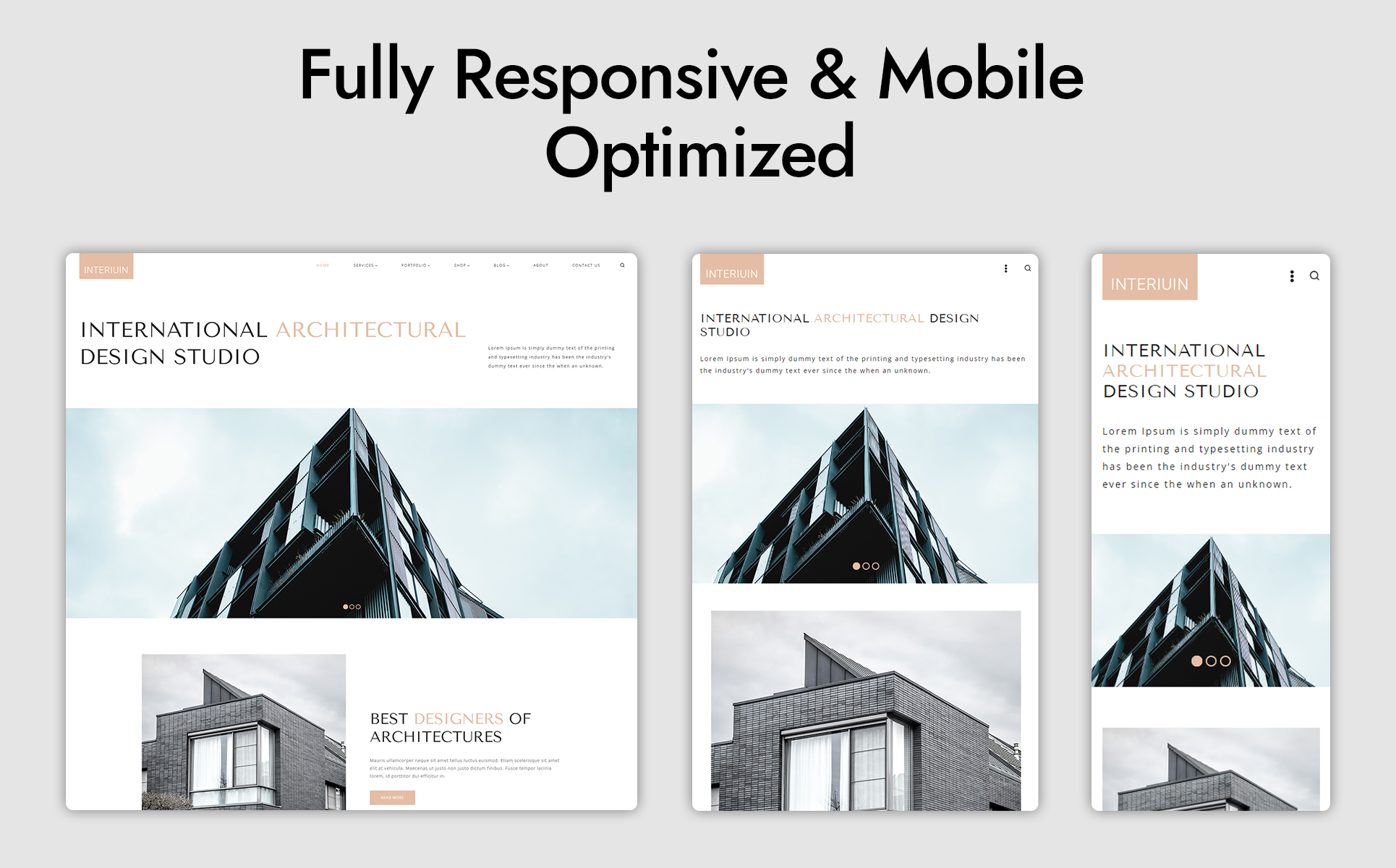 Interiuin - Architecture and Interior Design WordPress Theme
