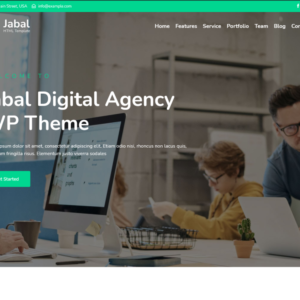 Jabal - Digital Agency One page WordPress Theme