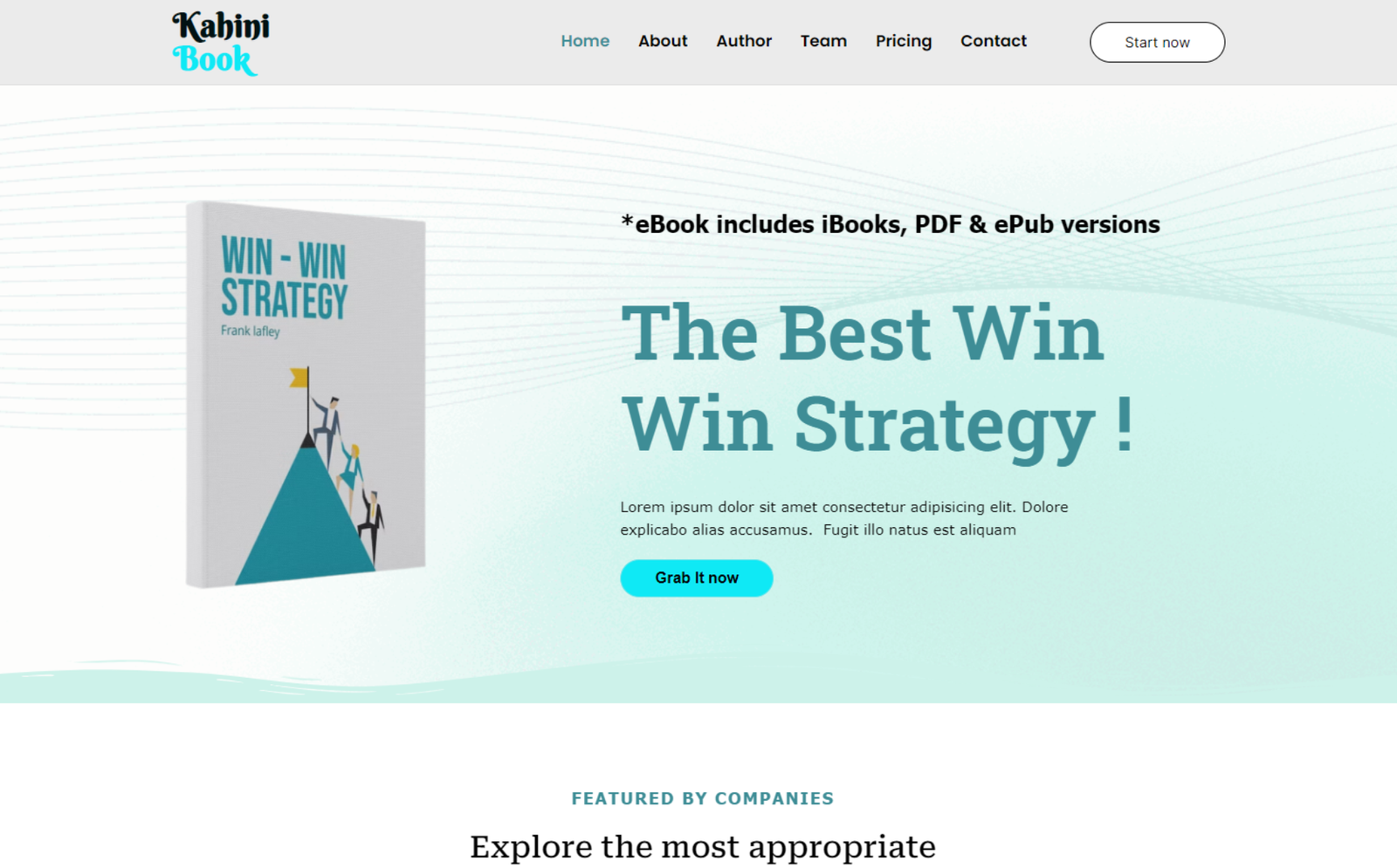 Kahini eBook Online Book Publisher Portfolio WordPress Theme