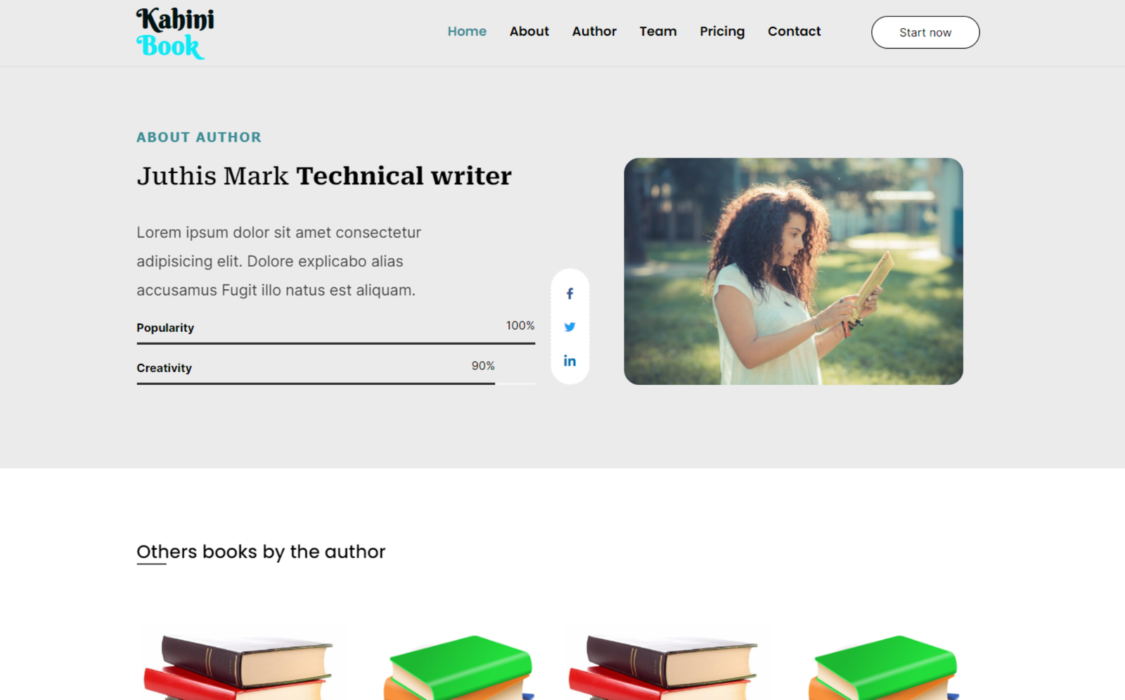 Kahini eBook Online Book Publisher Portfolio WordPress Theme