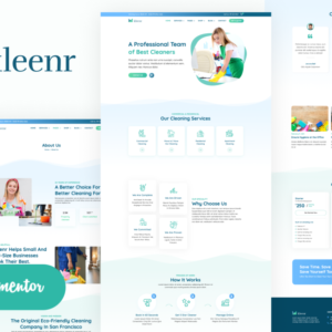 Kleenr - Cleaning Service Company Elementor WordPress Woocommerce Theme