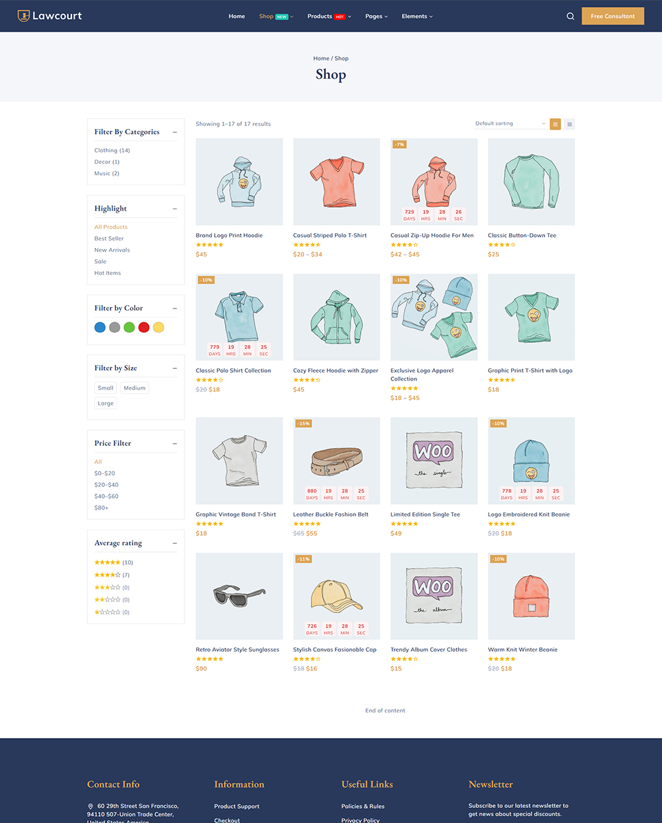 Lawcourt - Law and Justice Elementor WordPress Responsive Theme
