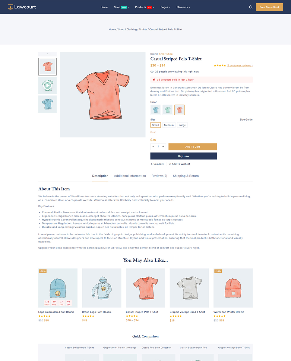 Lawcourt - Law and Justice Elementor WordPress Responsive Theme