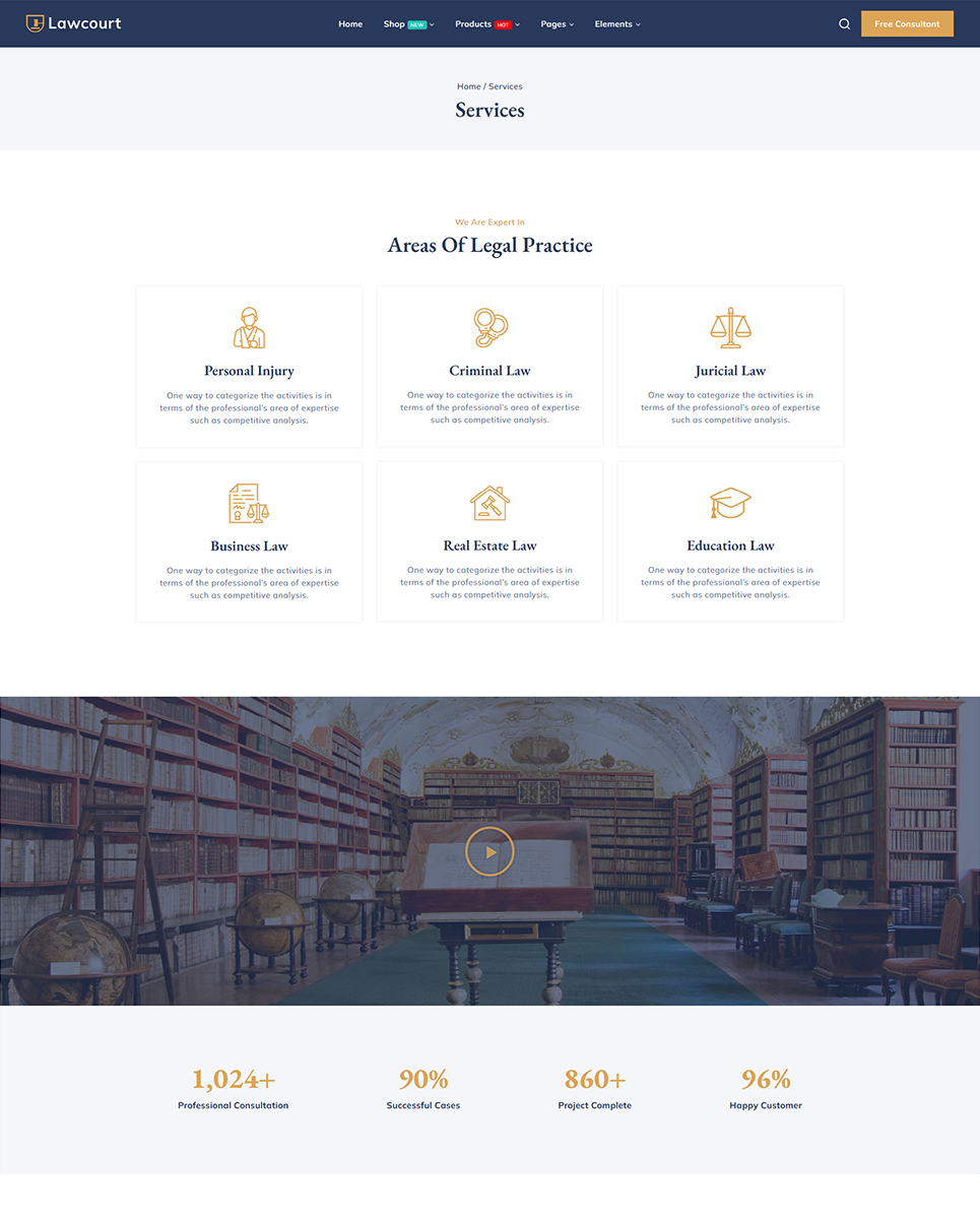 Lawcourt - Law and Justice Elementor WordPress Responsive Theme