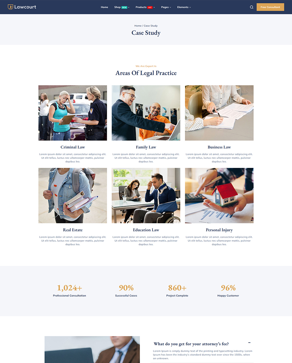 Lawcourt - Law and Justice Elementor WordPress Responsive Theme