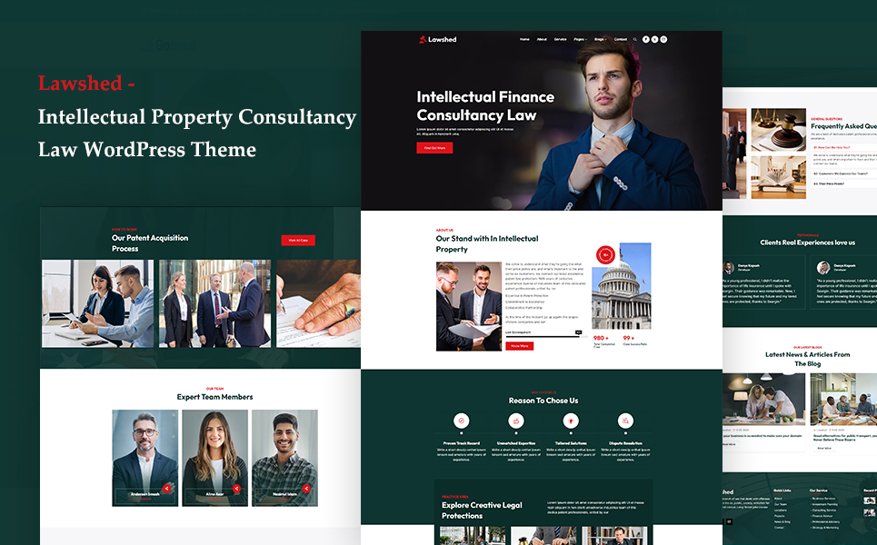Lawshed - Intellectual Property Consultancy Law WordPress Theme