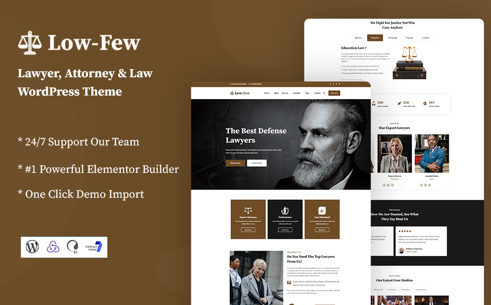 Lowfew - Lawyer and Attorney Responsive WordPress Theme
