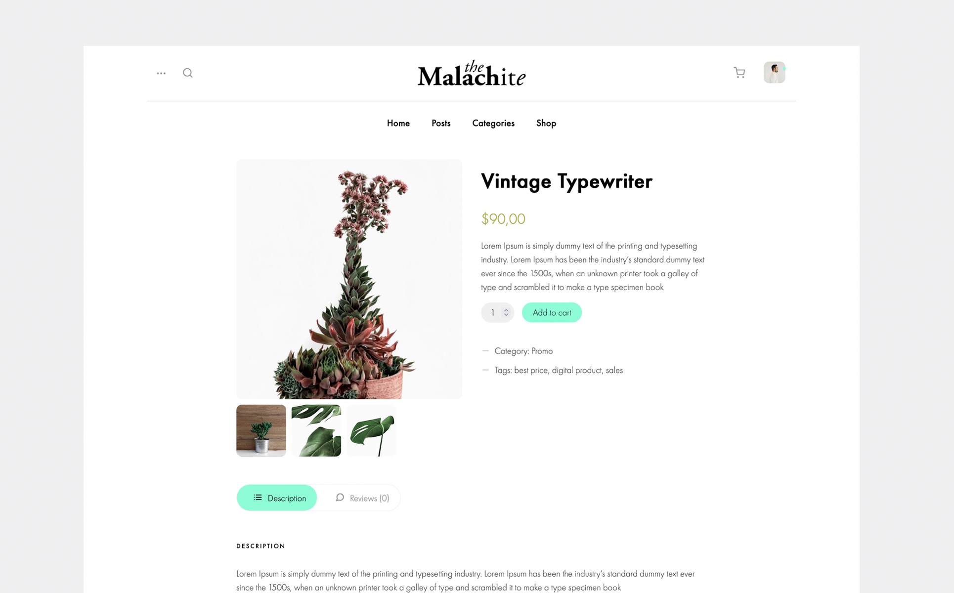 Malachite Blog WordPress Theme