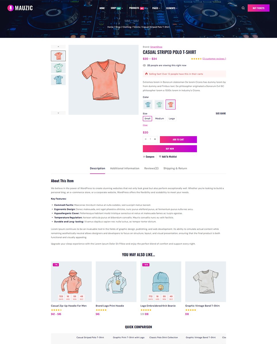 Mauzic - Music Artist Elementor WordPress Responsive Theme