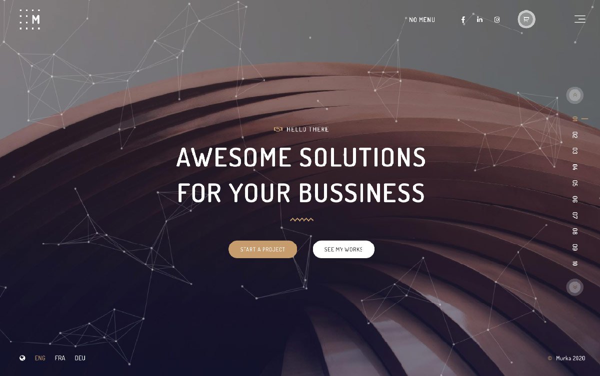Murka - Full Screen Personal Portfolio WordPress Theme