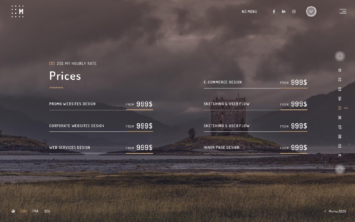 Murka - Full Screen Personal Portfolio WordPress Theme
