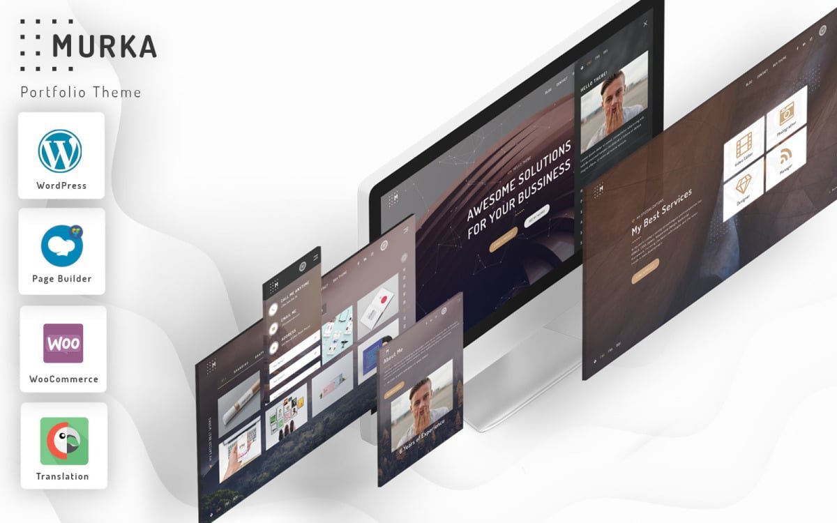 Murka - Full Screen Personal Portfolio WordPress Theme