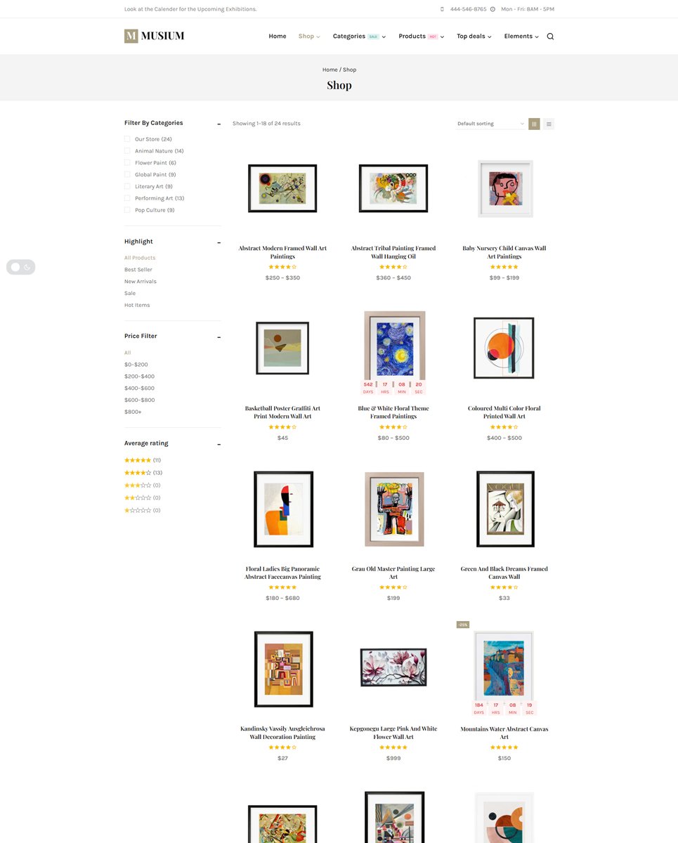 Musium - Art Gallery and Museum WordPress Theme