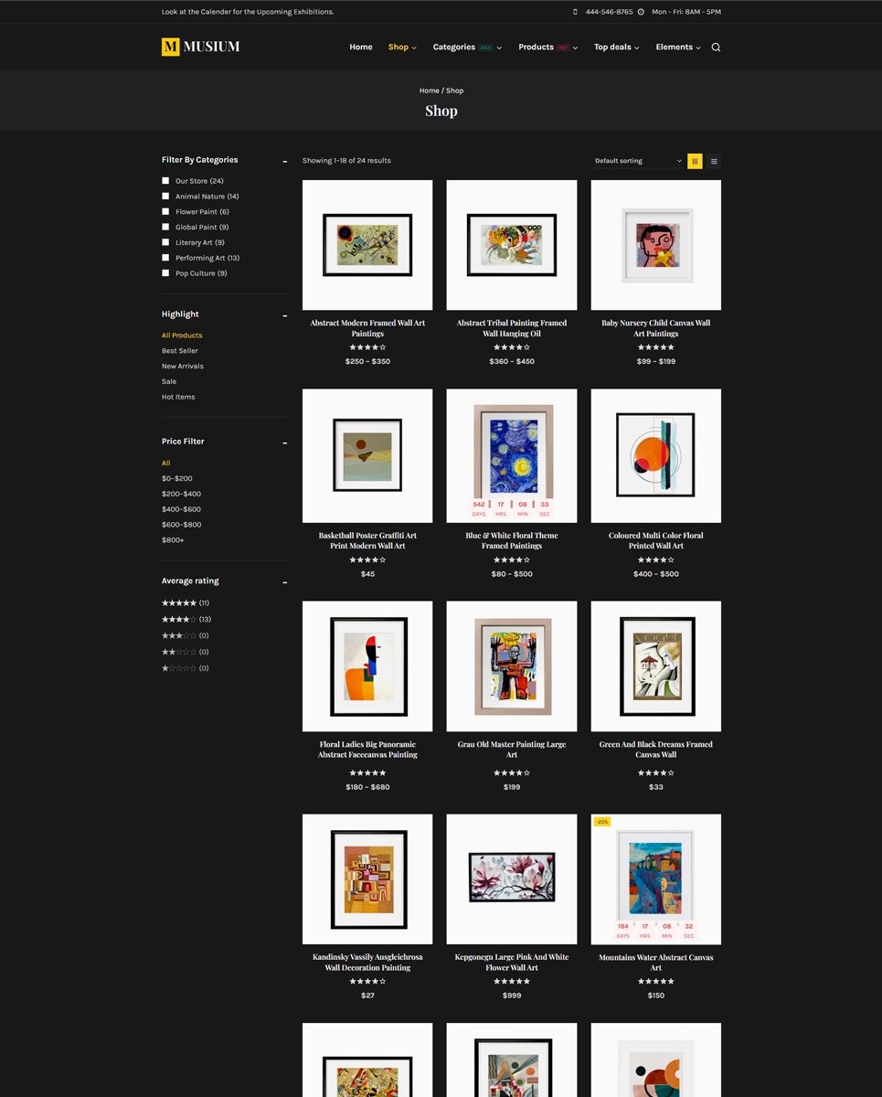 Musium - Art Gallery and Museum WordPress Theme
