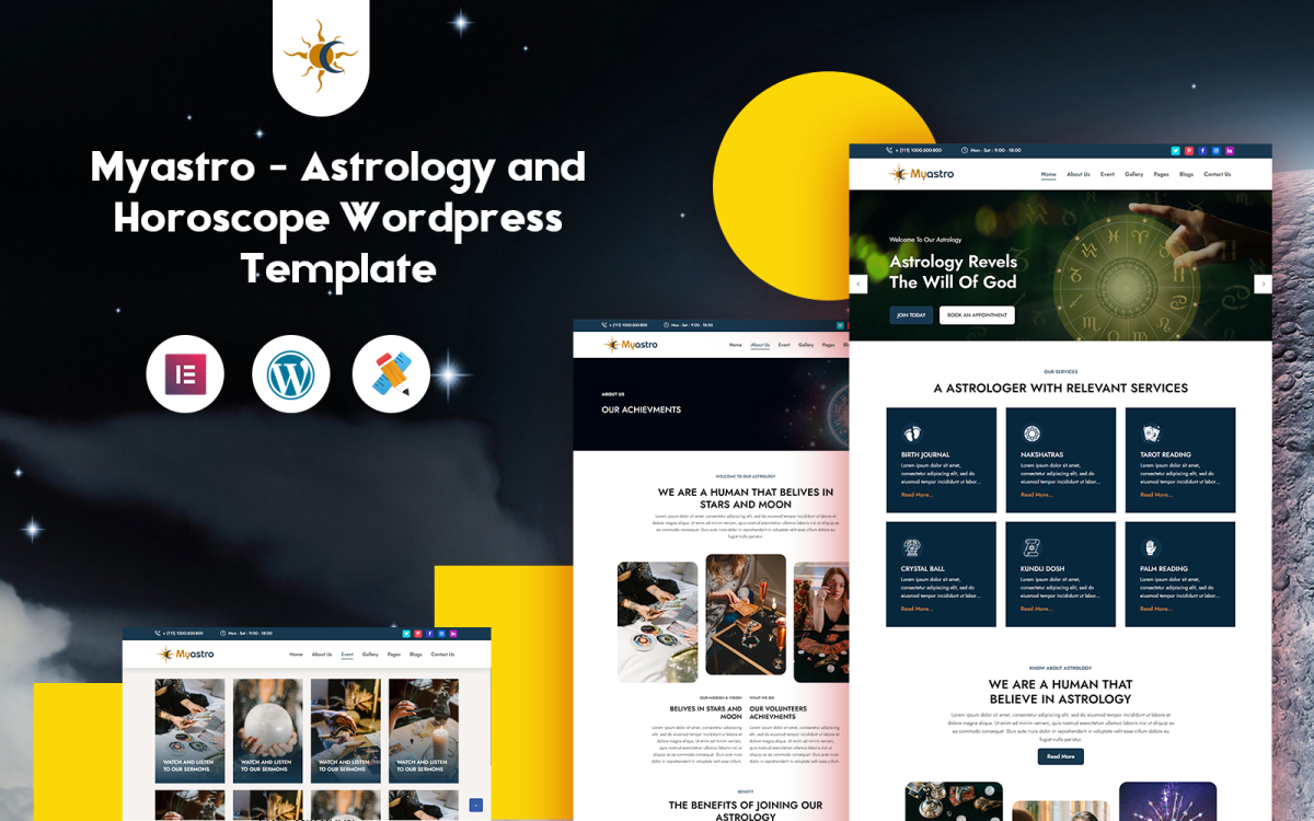 Myastro - Astrology and Horoscope Wordpress Template