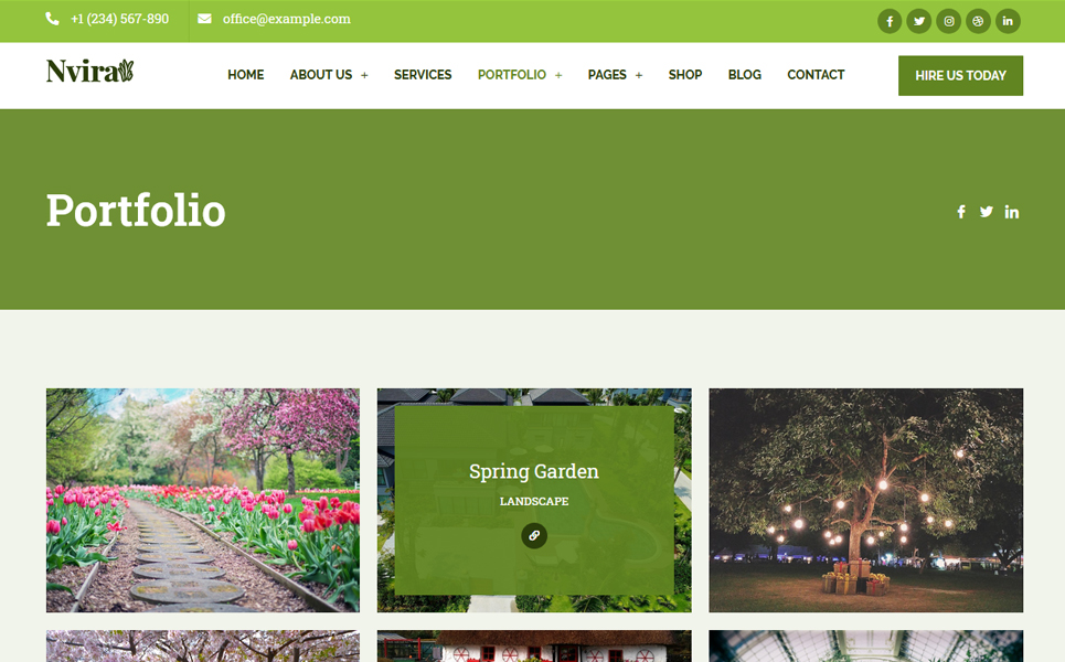 Nvira - Gardening and Landscaping Services with WordPress Elementor Theme