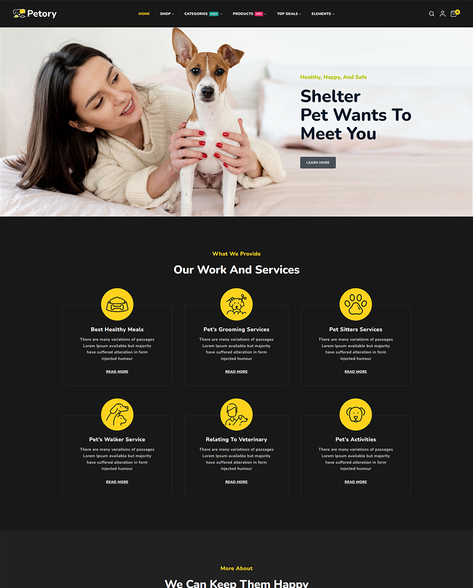 Petory - Pet Care & Pet Shop Elementor Wordpress Responsive Theme
