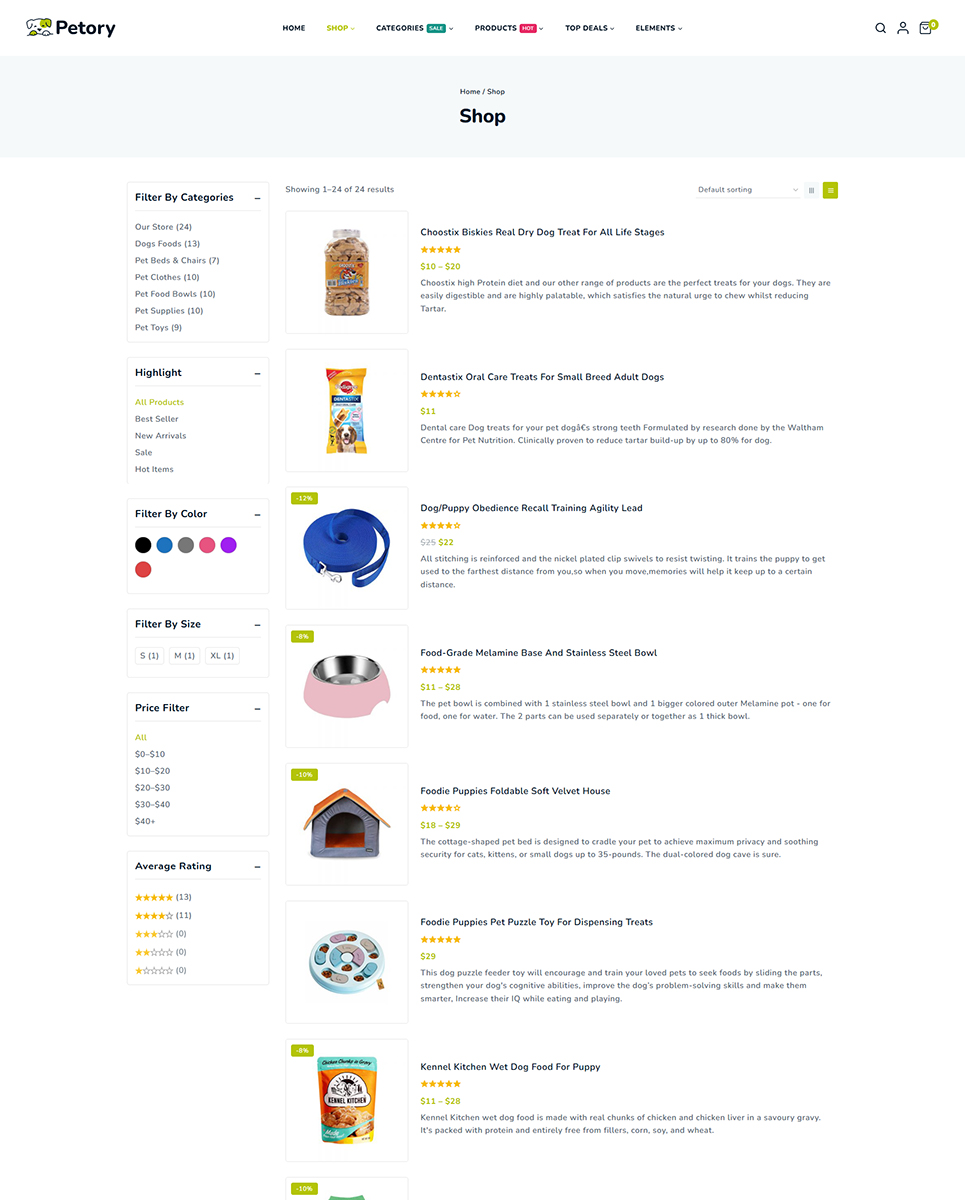 Petory - Pet Care & Pet Shop Elementor Wordpress Responsive Theme