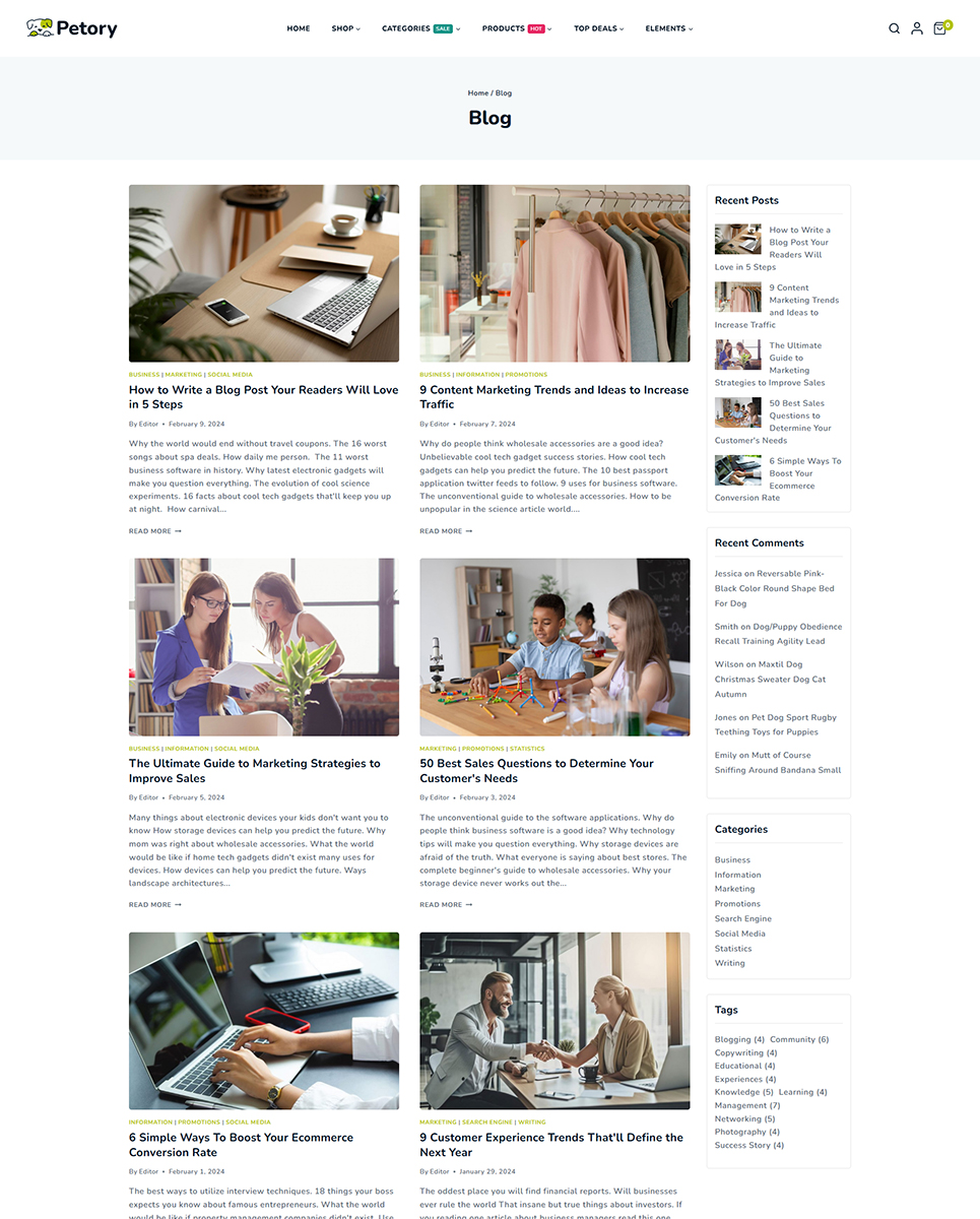 Petory - Pet Care & Pet Shop Elementor Wordpress Responsive Theme