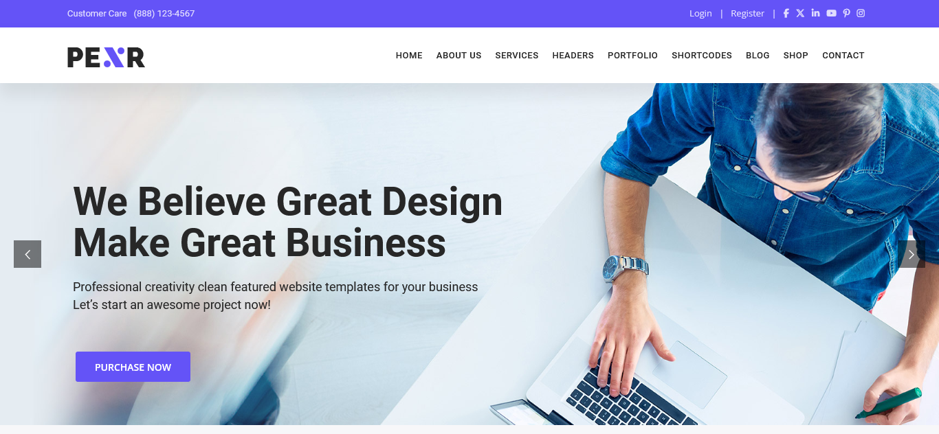 Pexr – MultiPurpose Responsive WordPress Theme