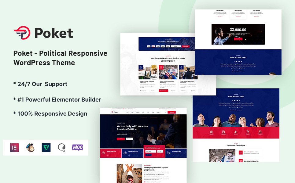 Poket - Political Responsive WordPress Theme