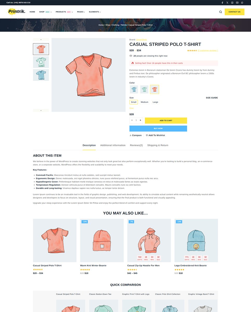 Printrik - Printing & Design Service Elementor WordPress Responsive Theme