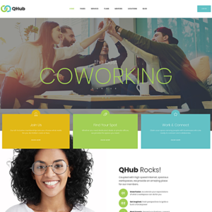 Qhub - Coworking and Office Space WordPress Theme