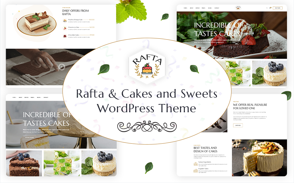 Rafta - Cakes and Sweets WordPress Theme