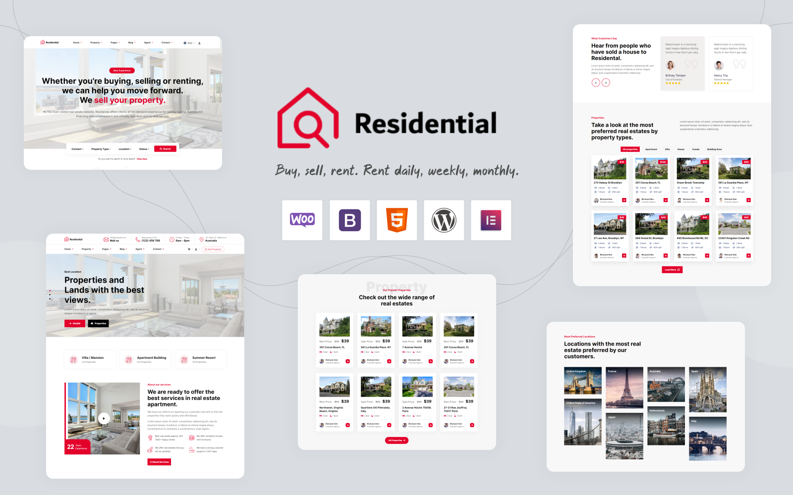 Residential Real Estate WordPress Theme