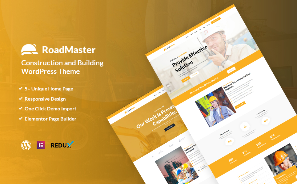 Roadmaster - Construction and Building WordPress Theme