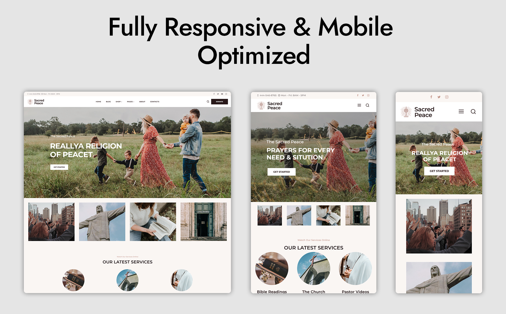 Sacred Peace - Religion and Church WordPress Theme