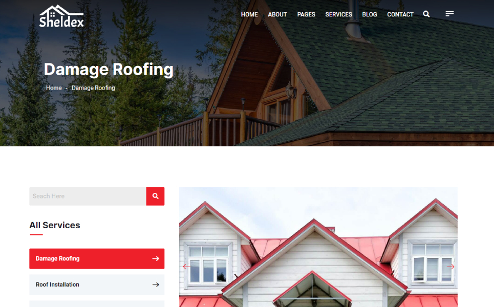 Sheldex - Roofing Company Elementor Wordpress Theme