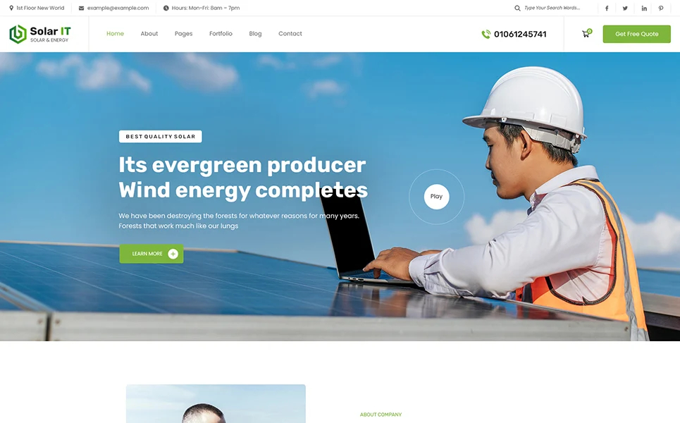 Solar-IT – Solar & Renewable Energy WordPress Theme