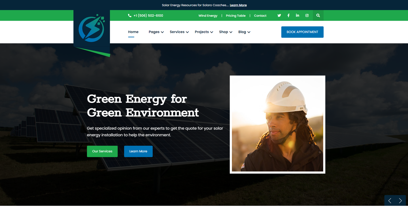 Solaro - Solar and Green Energy WordPress Theme