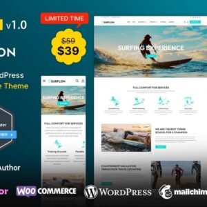 Surflon - Surfing Club and Surf Board Elementor WordPress Theme
