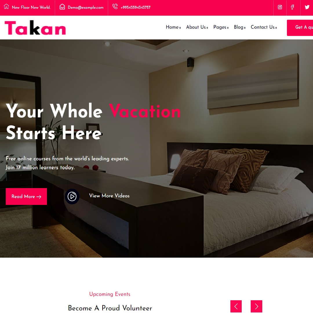 Takan Travel Agencies WordPress Theme