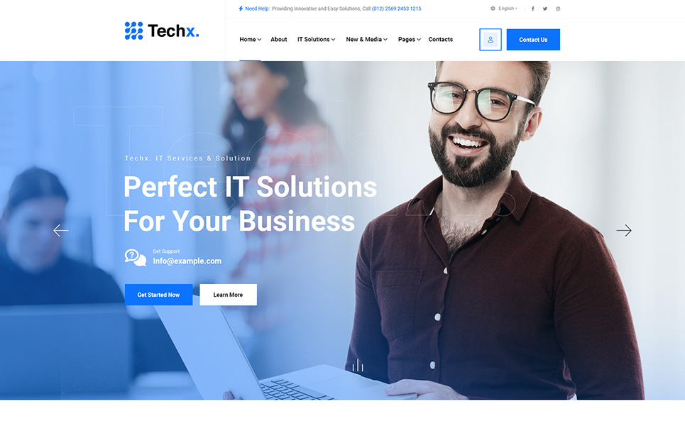 Techx - IT Solutions & Services WordPress Theme