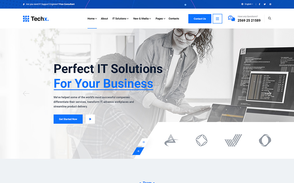 Techx - IT Solutions & Services WordPress Theme