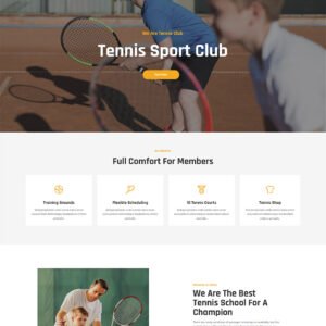 Tenniset - Tennis Club Elementor WordPress Responsive Theme