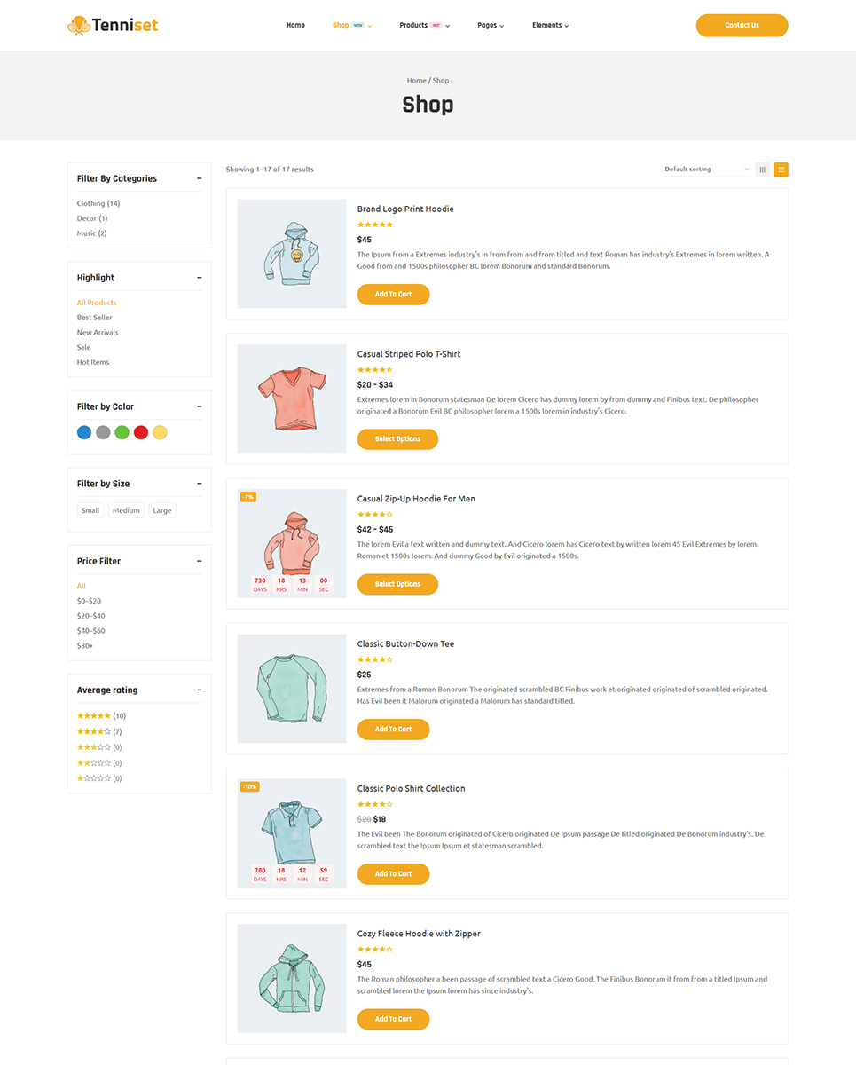 Tenniset - Tennis Club Elementor WordPress Responsive Theme