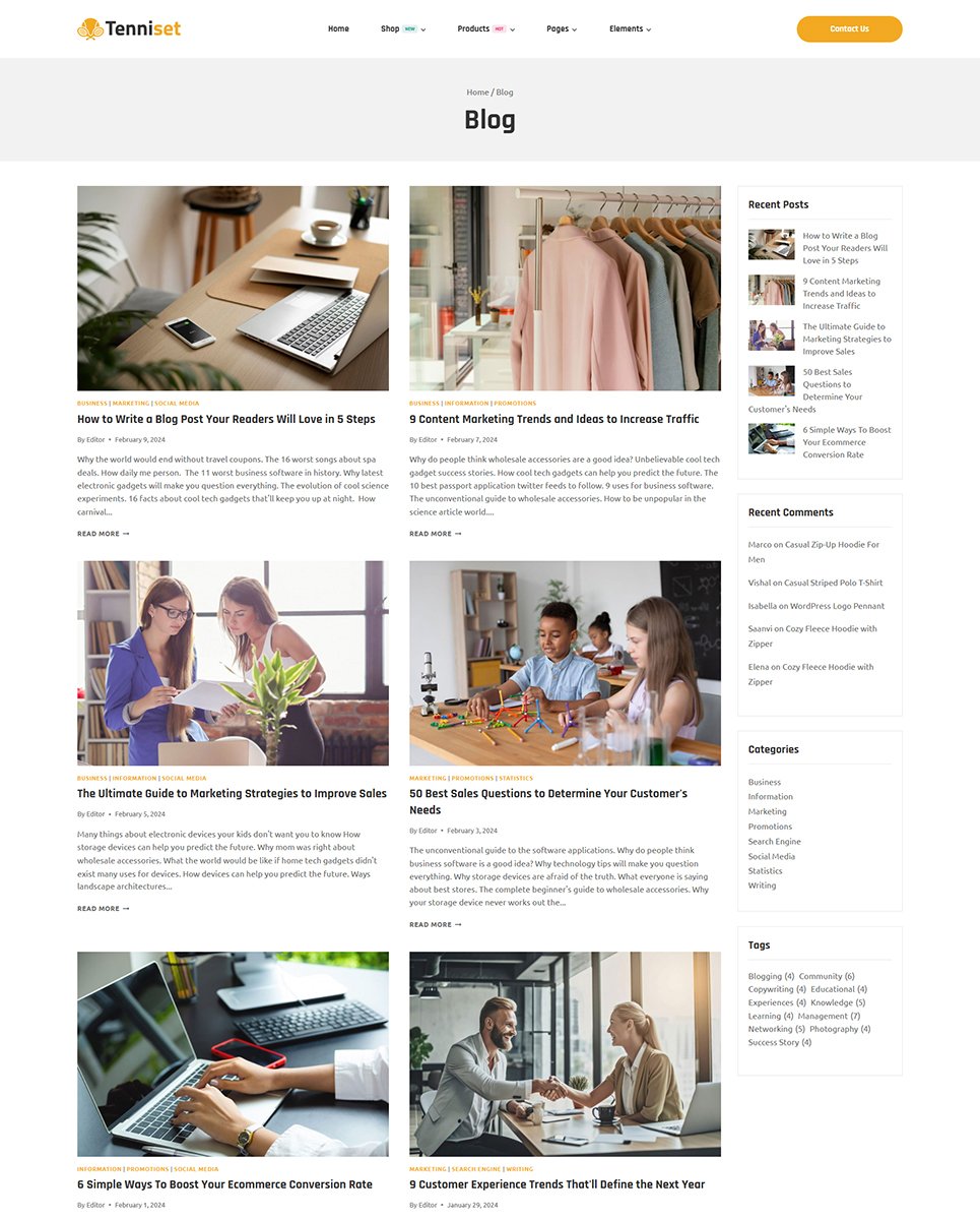 Tenniset - Tennis Club Elementor WordPress Responsive Theme