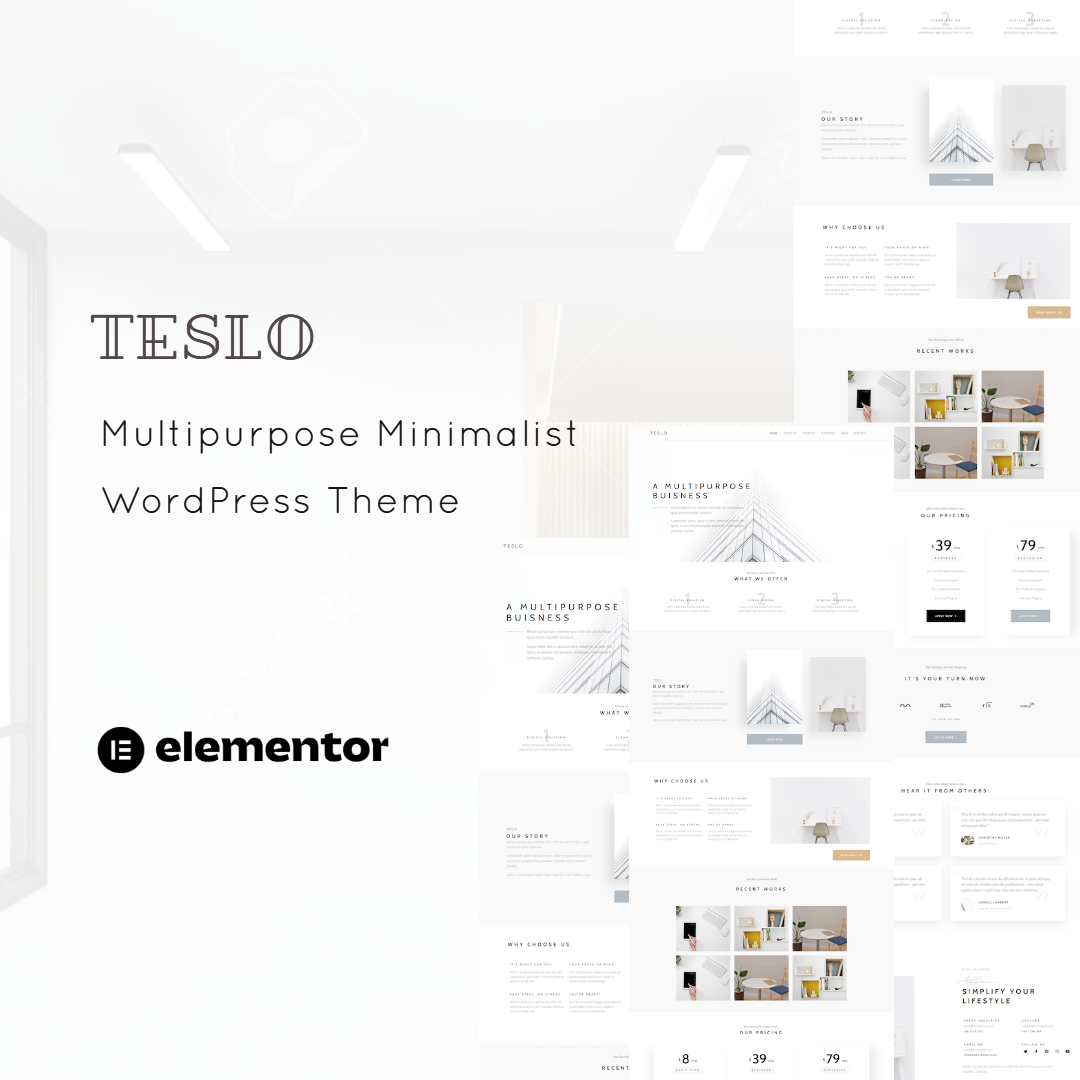Teslo - Multipurpose Business and IT Solution Minimalist WordPress Theme