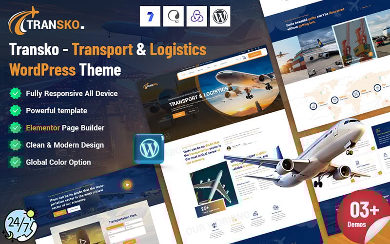 Transko - Transport & Logistics WordPress Theme