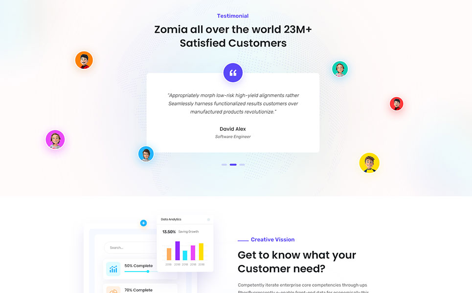 Zomia Data Analytics & Data Science WordPress Theme