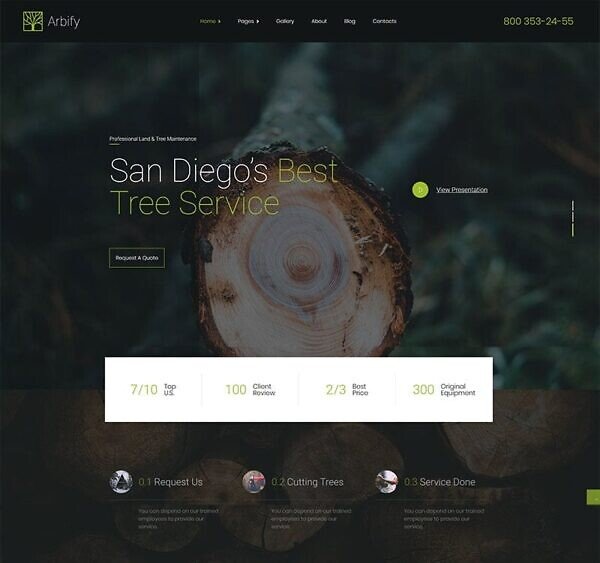 Arbify - Arborist and Tree Trimming Service WordPress Theme