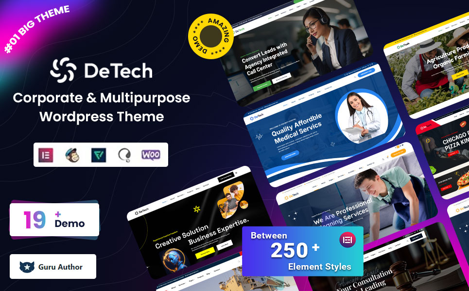 Detech - Corporate & Multipurpose Responsive WordPress Theme