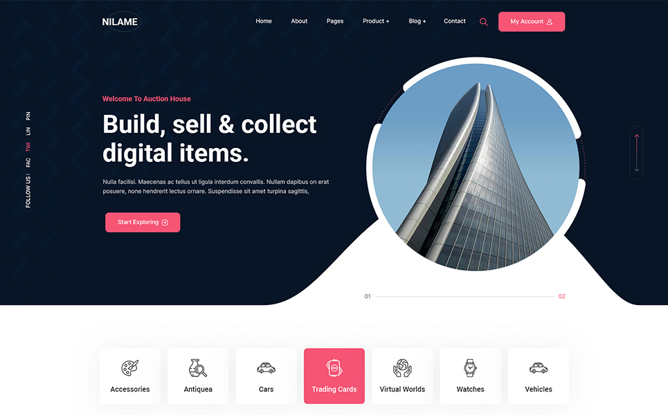 Nilame - Multi Vendor Auction & Art Store Elementor WordPress Theme
